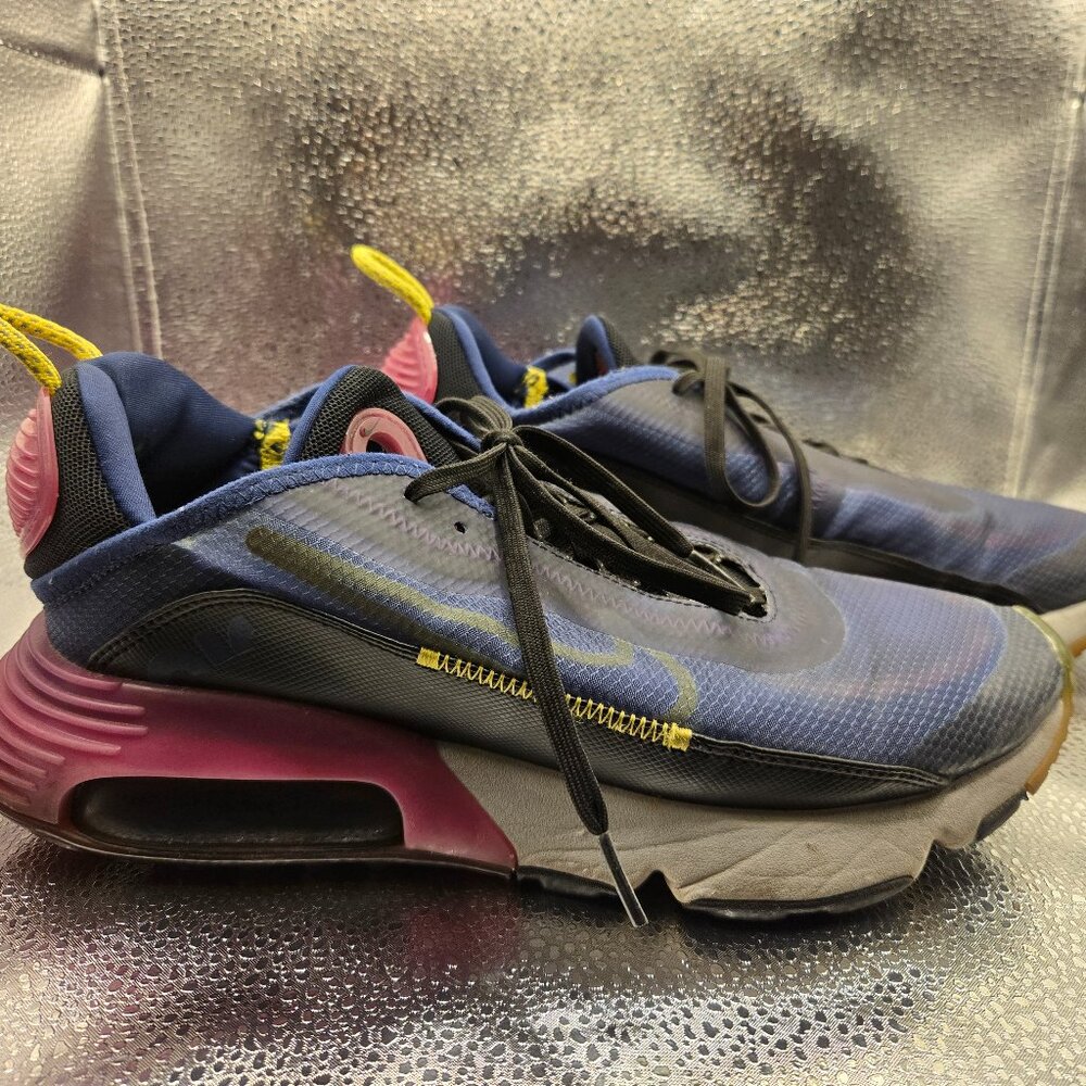 Nike Men's Air Max 2090 Size 7.5 Blue Void Active Fuchsia